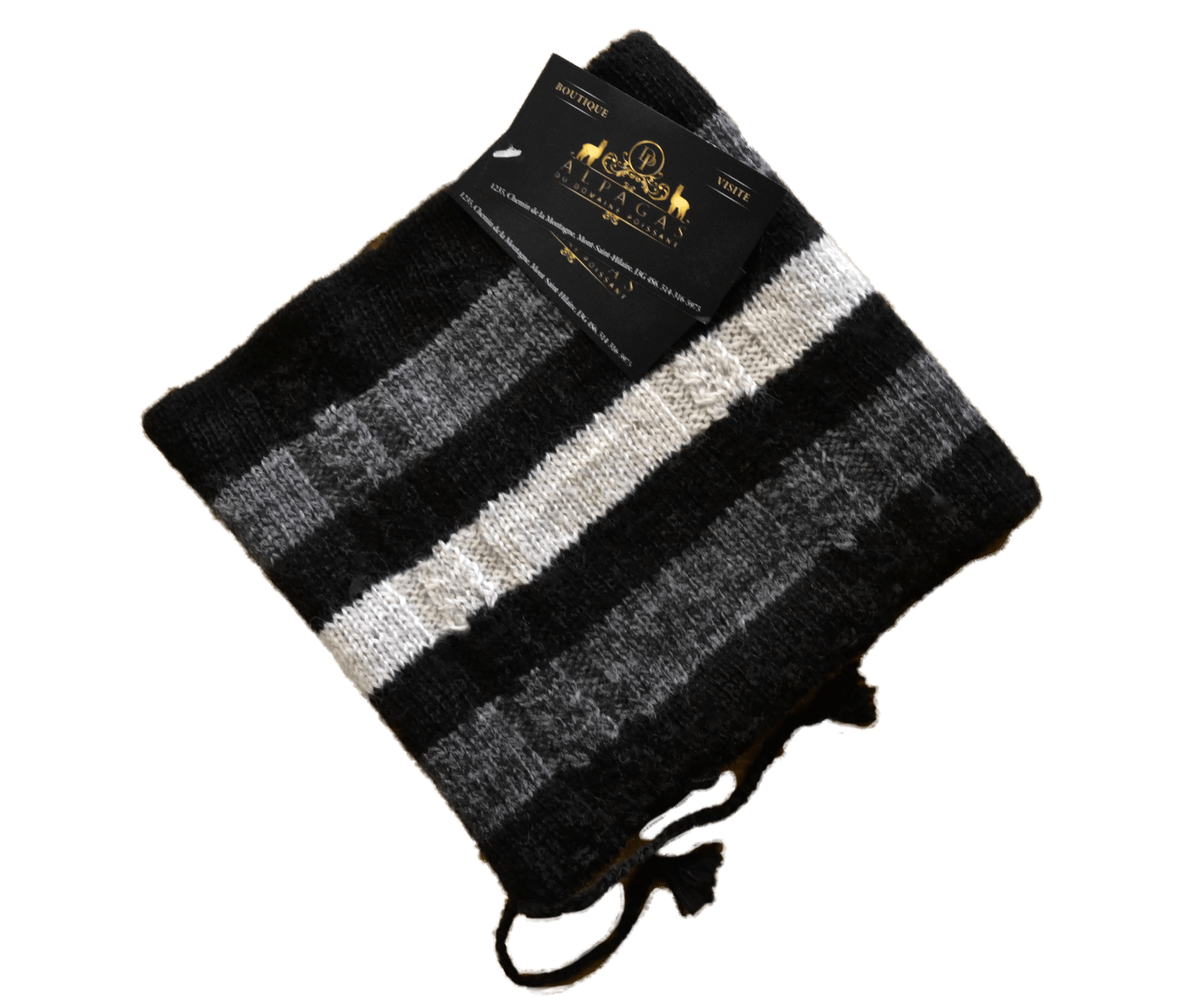 Cache-cou en tricot extensible, noir. Colour: black, Fr
